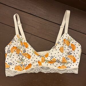 Free people Ivory colored Mari printed bralette